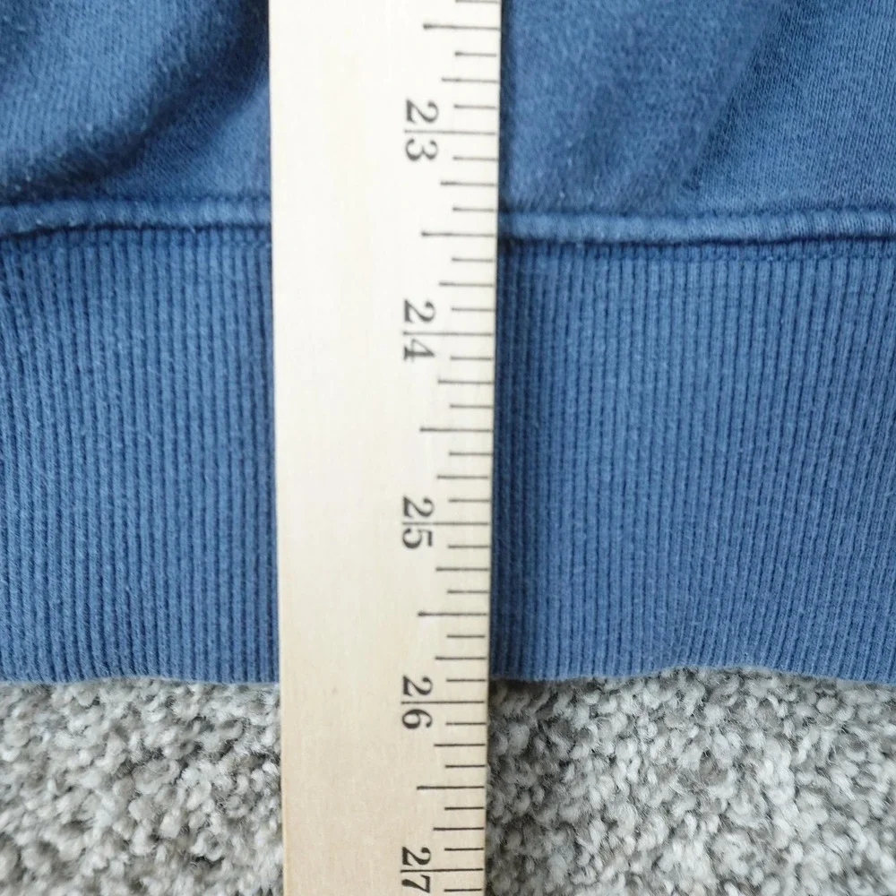 North Face Hoodie Mens XL Blue Logo Fleece Pullover Sweatshirt Sweater Outdoor